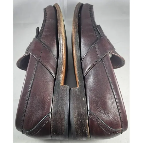 Allen Edmonds Men's Huntington Burgundy Leather Slip-On Penny Loafers Size 5.5E