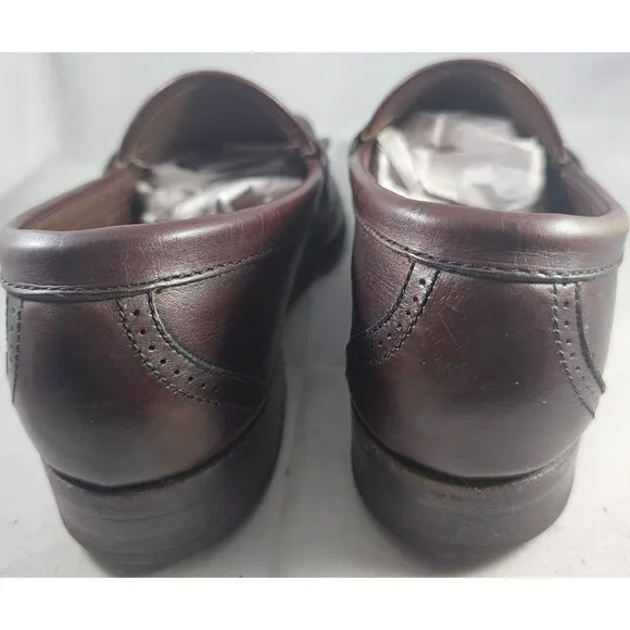 Allen Edmonds Men's Huntington Burgundy Leather Slip-On Penny Loafers Size 5.5E
