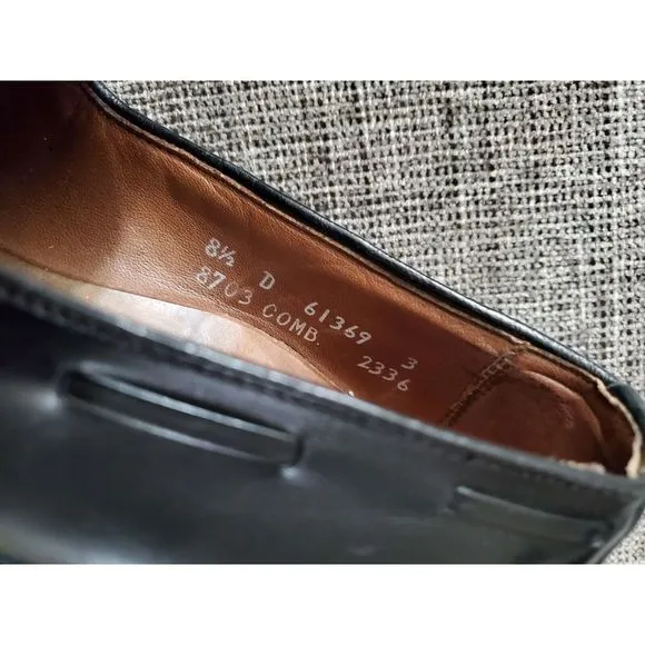 Allen Edmonds Men's Saratoga Black Slip On Loafers W/Tassels Size 8.5 D