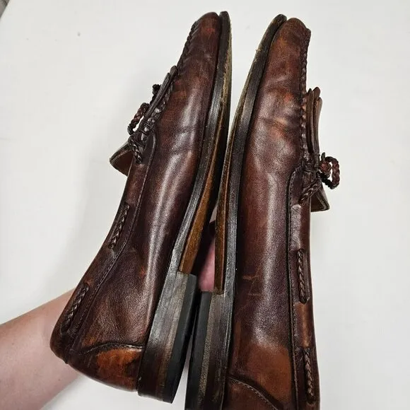 Allen Edmonds Mens Woodstock Leather Tassel Slip On Loafers Made USA 11.5 D