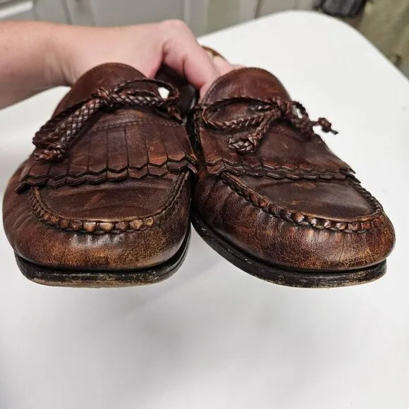 Allen Edmonds Mens Woodstock Leather Tassel Slip On Loafers Made USA 11.5 D