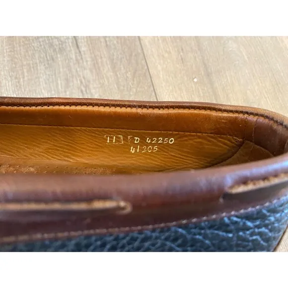 Allen Edmonds Nashua Loafers Tasseled Kiltie Black Brown Leather Mens 11 D