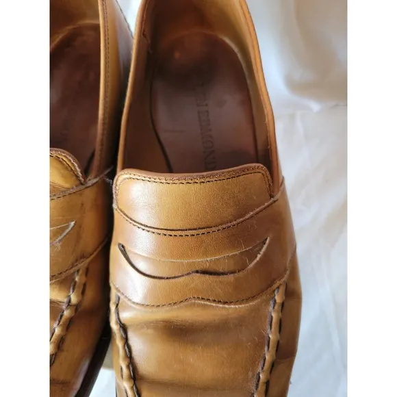 Allen Edmonds Randolph Brown Tan Leather Penny Loafers Mens Size 8