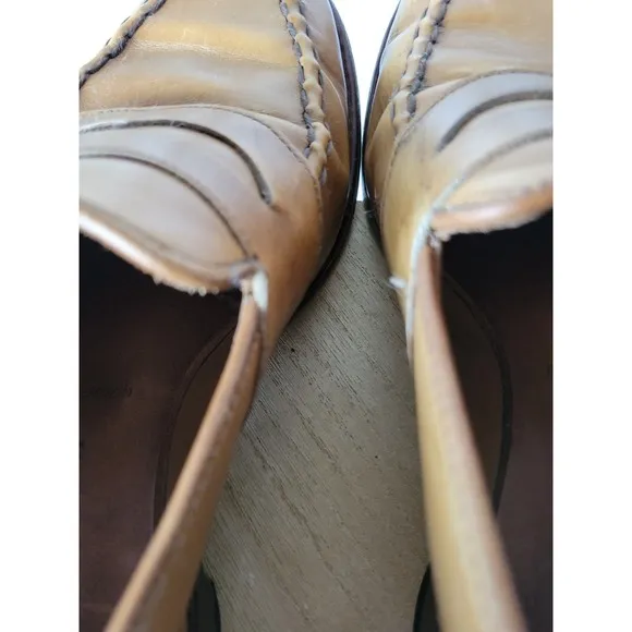 Allen Edmonds Randolph Brown Tan Leather Penny Loafers Mens Size 8