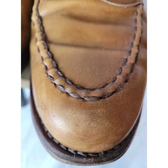 Allen Edmonds Randolph Brown Tan Leather Penny Loafers Mens Size 8
