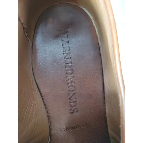 Allen Edmonds Randolph Brown Tan Leather Penny Loafers Mens Size 8