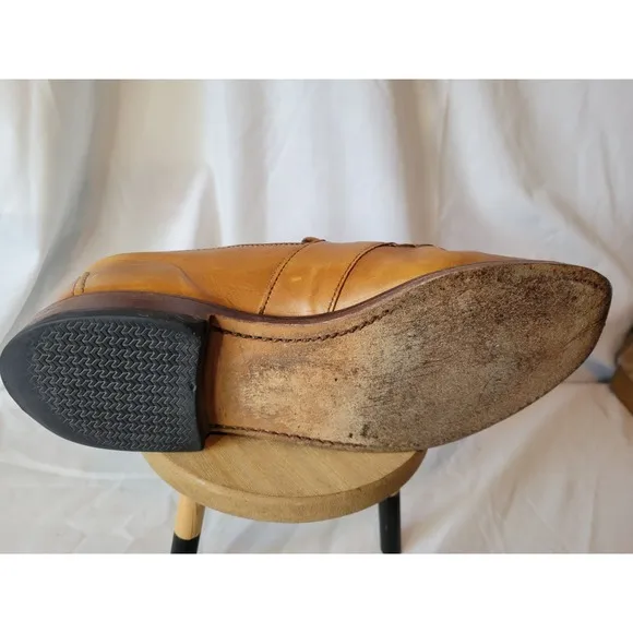 Allen Edmonds Randolph Brown Tan Leather Penny Loafers Mens Size 8