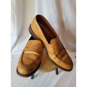 Allen Edmonds Randolph Brown Tan Leather Penny Loafers Mens Size 8