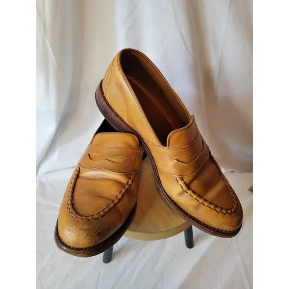 Allen Edmonds Randolph Brown Tan Leather Penny Loafers Mens Size 8