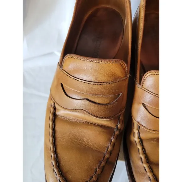 Allen Edmonds Randolph Brown Tan Leather Penny Loafers Mens Size 8
