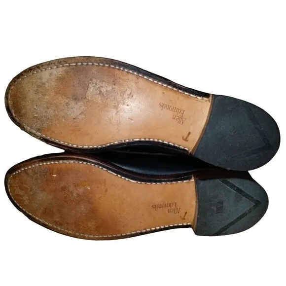 Allen Edmonds Woodstock Merlot Loafers Men Sz 9 D Two Tone Black Brown Leather 3
