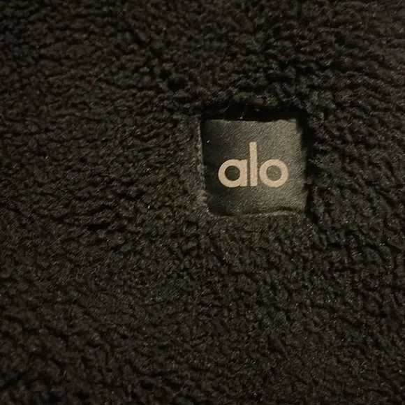 Alo Black Sherpa Jacket Size L