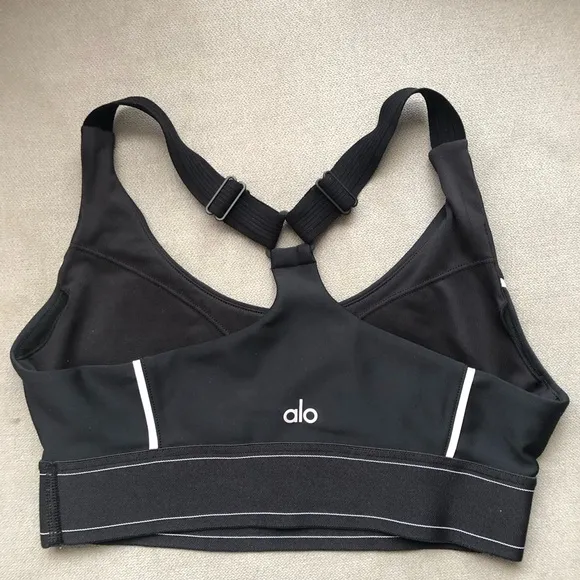 Alo Yoga Airlift Suit Up Bra Black/White S