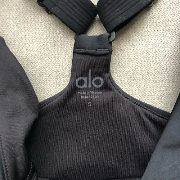 Alo Yoga Airlift Suit Up Bra Black/White S