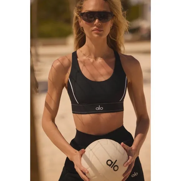 Alo Yoga Airlift Suit Up Bra Black/White S