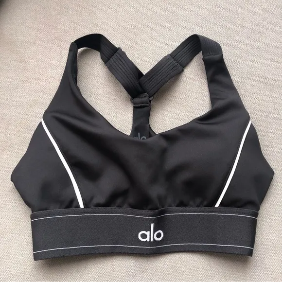 Alo Yoga Airlift Suit Up Bra Black/White XS