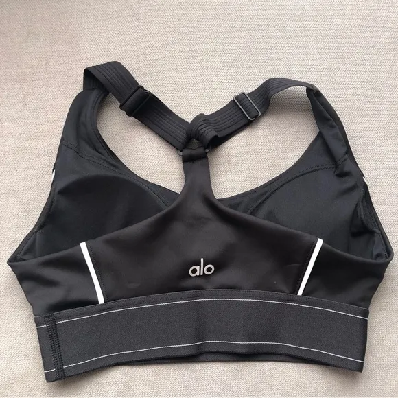 Alo Yoga Airlift Suit Up Bra Black/White XS