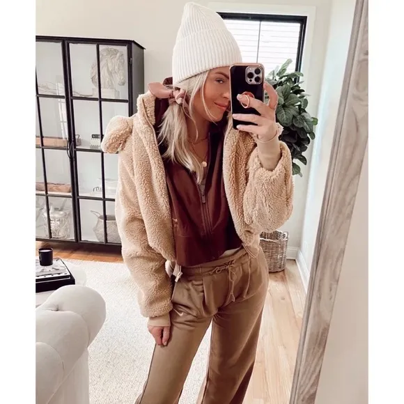 Alo Yoga Foxy Sherpa Jacket Camel S