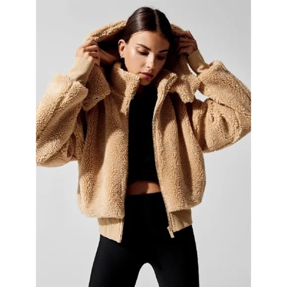 Alo Yoga Foxy Sherpa Jacket Camel S