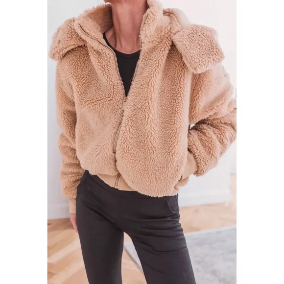 Alo Yoga Foxy Sherpa Jacket Camel S