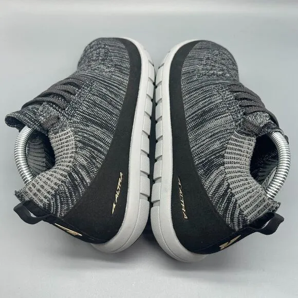 Altra Vali Mens 8 Gray Black Knit Mesh Athletic Running Sneakers Lace-Up Low Top