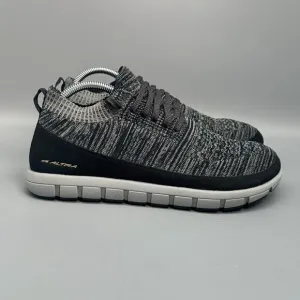 Altra Vali Mens 8 Gray Black Knit Mesh Athletic Running Sneakers Lace-Up Low Top