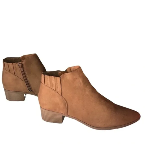 American Rag Women's Tori Fabric Pointed Toe Ankle Fashion Boots Brown Size 11 M
