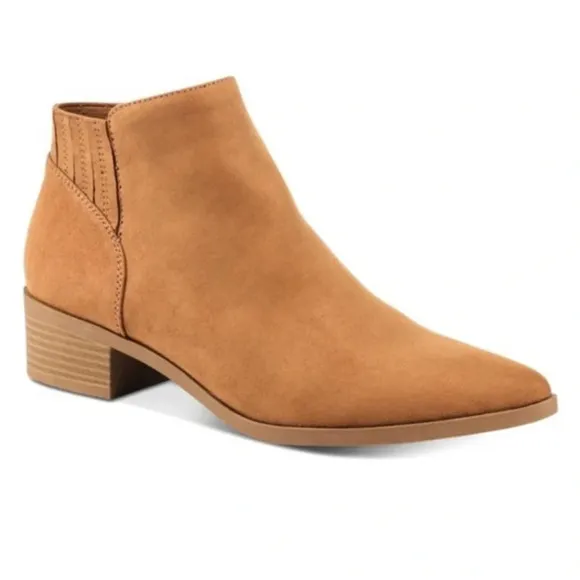 American Rag Women's Tori Fabric Pointed Toe Ankle Fashion Boots Brown Size 11 M