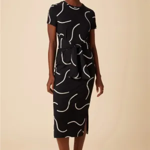 Amour Vert Colombe Viscose Knit Dress - Waves print