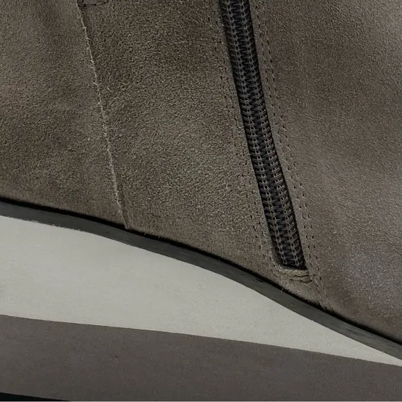 Antelope Womens Shoes Fran Wedge Boot Sz 8 Gray Suede Leather Platform Fall New