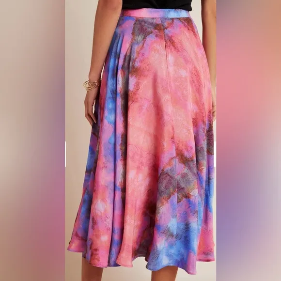 Anthropologie Bl-nk Joni Tie-Dye Midi Skirt
