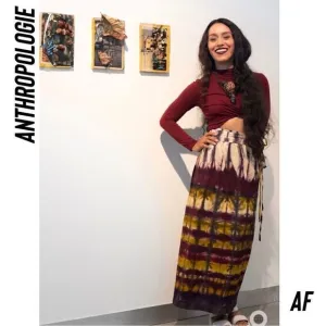 ANTHROPOLOGIE BY TINY HEIDI WRAP MAXI SKIRT IN TIE DYE NWT XS