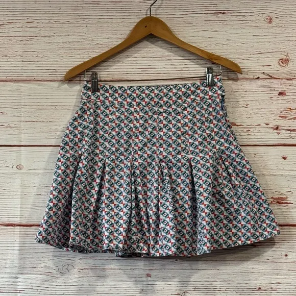 Anthropologie Maeve Pleated Mini Skirt Sz 2