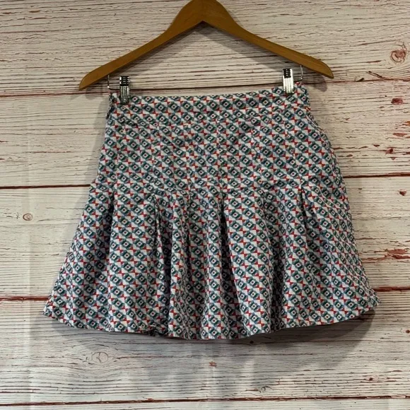 Anthropologie Maeve Pleated Mini Skirt Sz 2