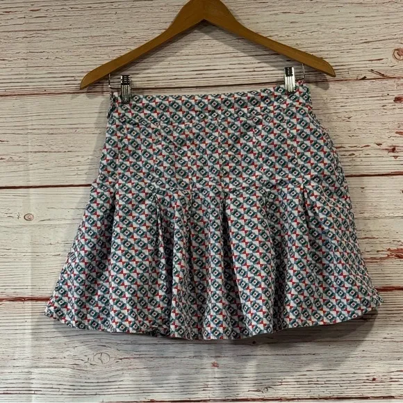 Anthropologie Maeve Pleated Mini Skirt Sz 2