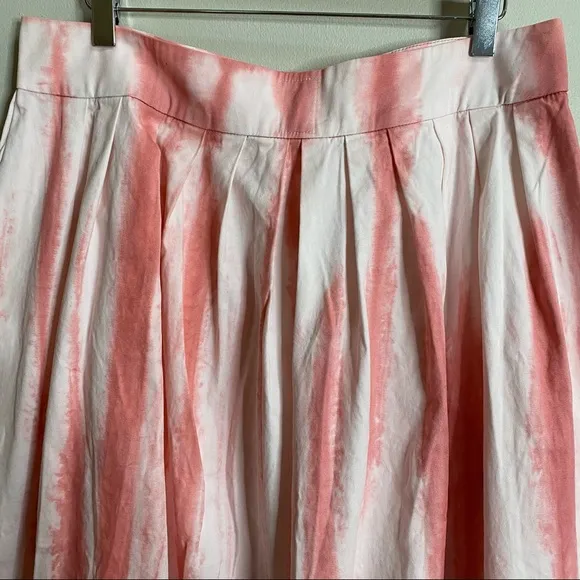 Anthropologie Tiny Pink/Rose Ansley Tie-Dye Wrap Midi Skirt Size Large