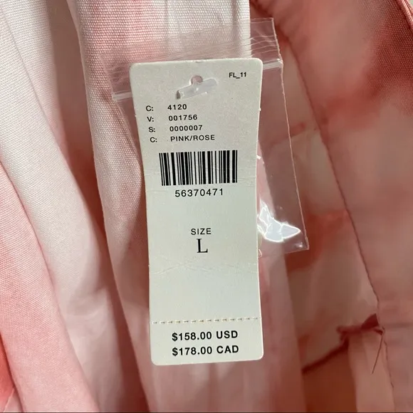 Anthropologie Tiny Pink/Rose Ansley Tie-Dye Wrap Midi Skirt Size Large