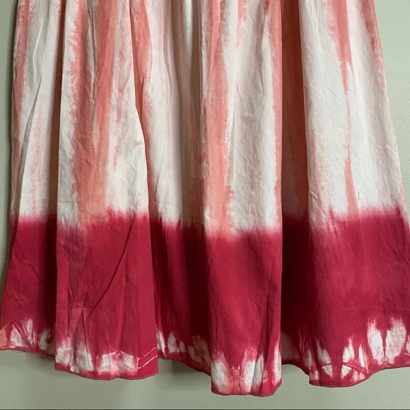 Anthropologie Tiny Pink/Rose Ansley Tie-Dye Wrap Midi Skirt Size Large