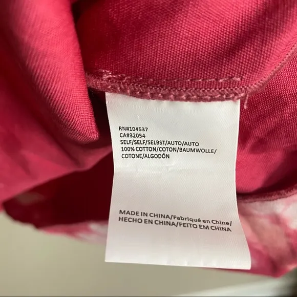 Anthropologie Tiny Pink/Rose Ansley Tie-Dye Wrap Midi Skirt Size Large