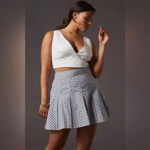 Anthropologie Maeve Pleated Mini Skirt Plus Size