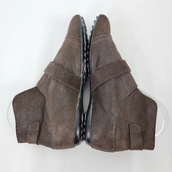 Anthropology Daniella Lehavi Shimering Brown Booties Sz 37 Like New Sz 6