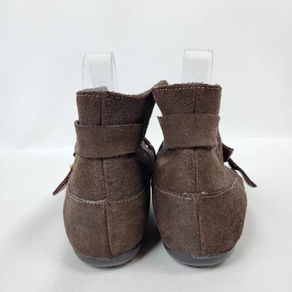 Anthropology Daniella Lehavi Shimering Brown Booties Sz 37 Like New Sz 6