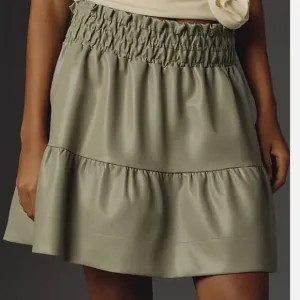 Anthropology The Somerset Mini Skirt: Faux Leather Edition medium