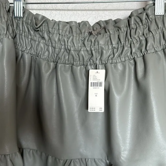 Anthropology The Somerset Mini Skirt: Faux Leather Edition medium