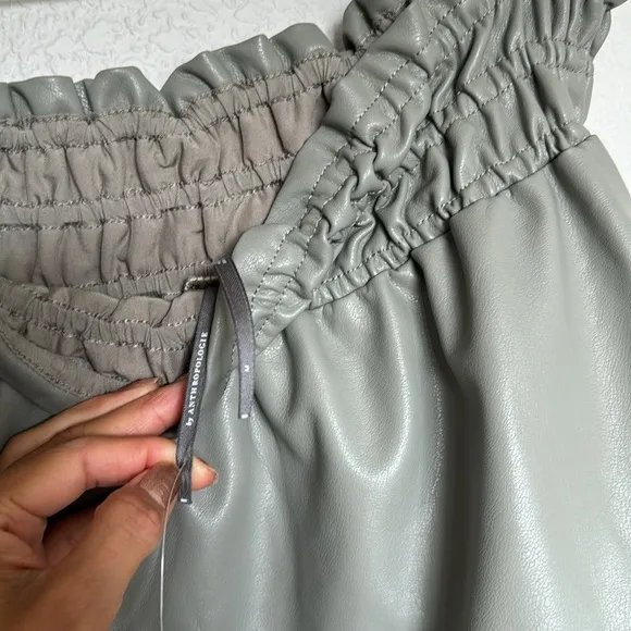 Anthropology The Somerset Mini Skirt: Faux Leather Edition medium