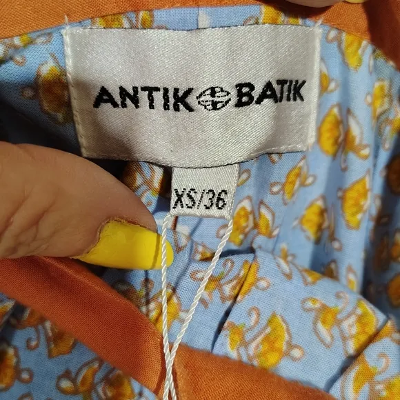 ANTIK BATIK NWT SZ XS GISELLE LIGHTWEIGHT COTTON MAXI DRESS NET RTL $196