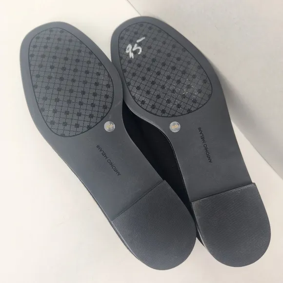 Antonio Melani loafers 9.5 black suede Aaron arch support flats formal new $120