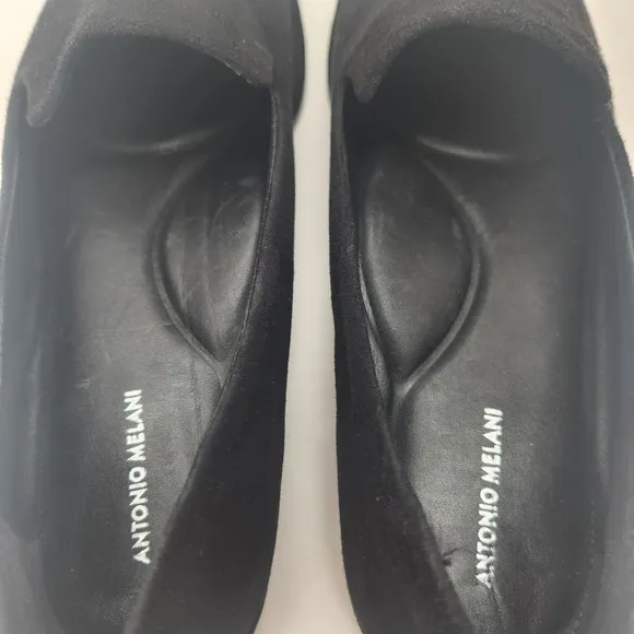 Antonio Melani loafers 9.5 black suede Aaron arch support flats formal new $120