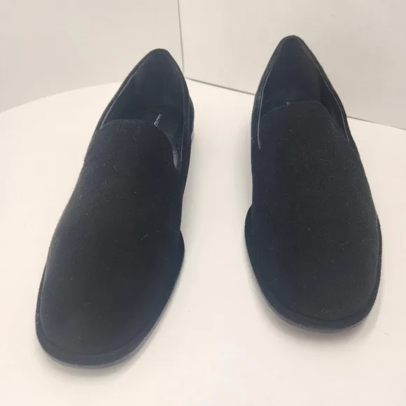 Antonio Melani loafers 9.5 black suede Aaron arch support flats formal new $120