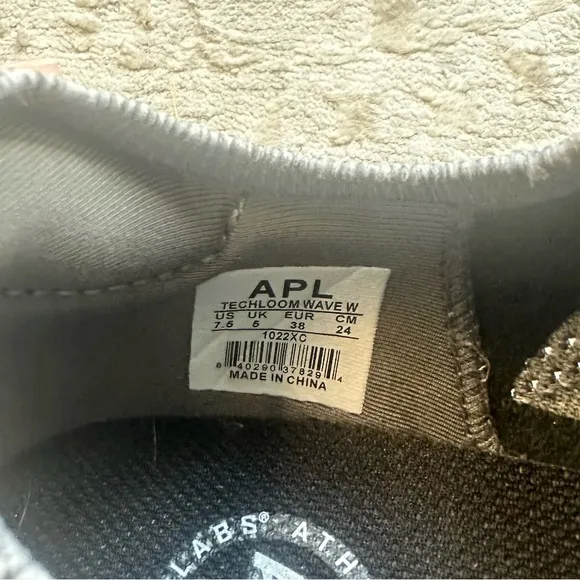 APL Athletic Propulsion Labs Techloom Wave Gray Knit Sneakers Size 7.5